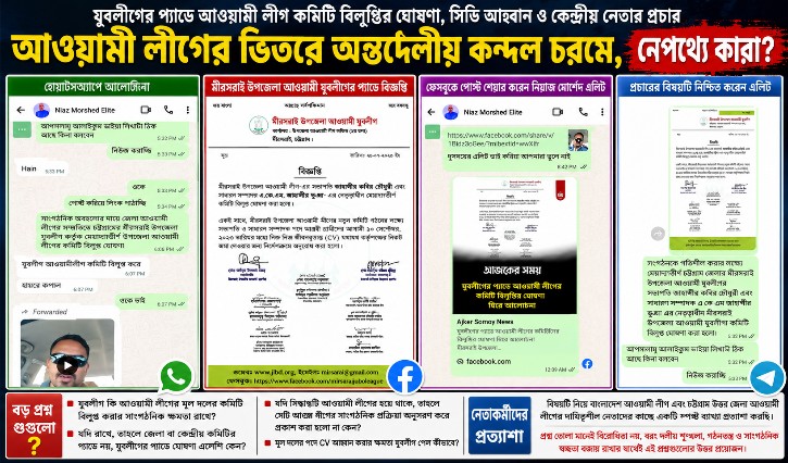 যুবলীগের প্যাডে